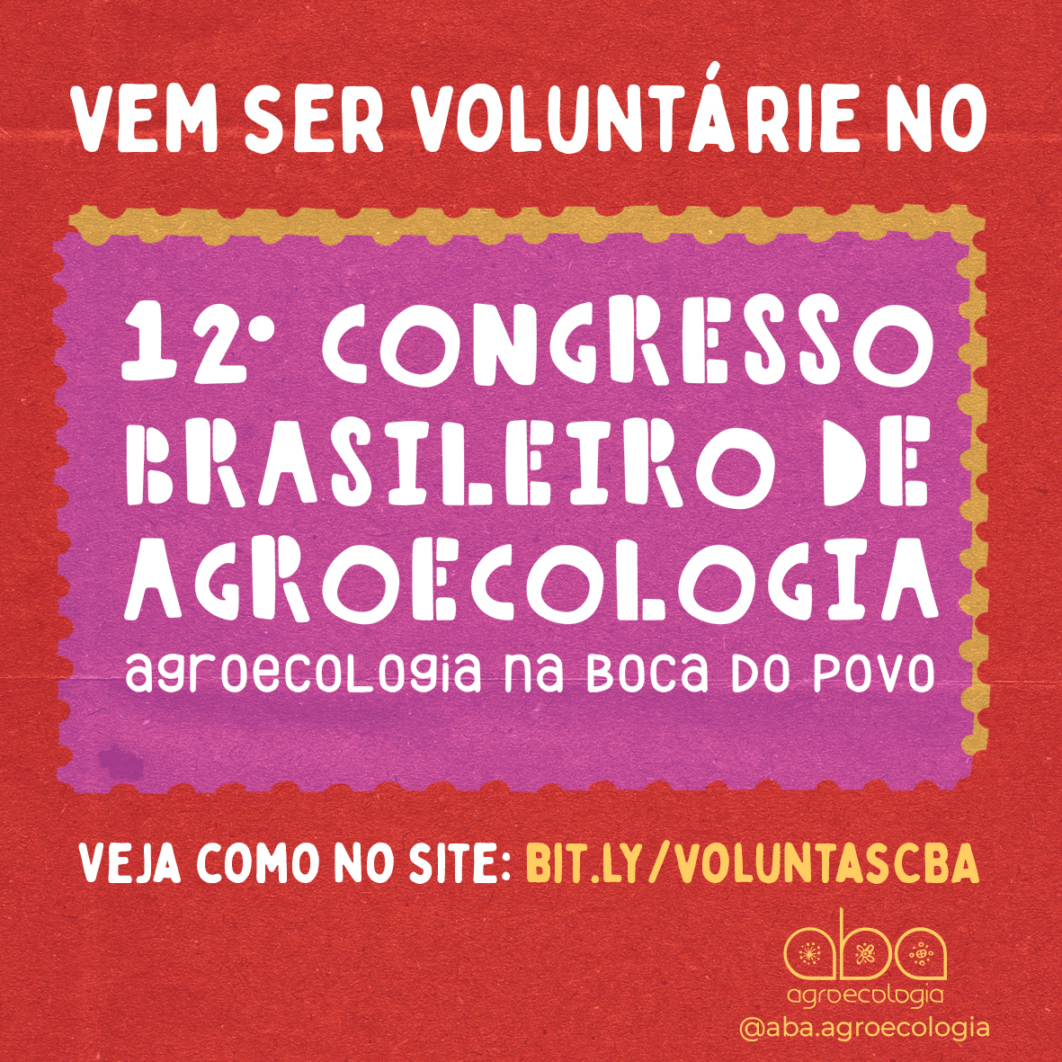 Chamada para voluntários do 12º CBA